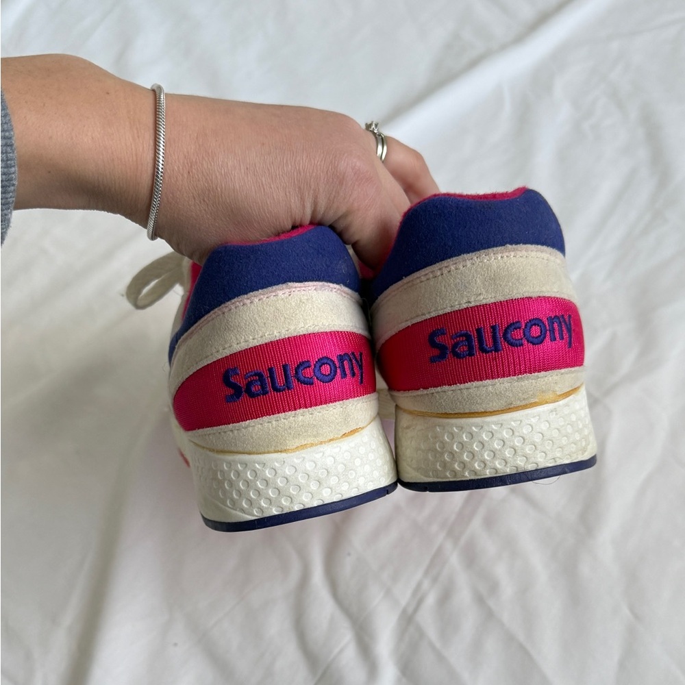 Vintage 90’s Saucony Blaze Vintage Sneakers Purple Pink Running Shoes Size 10 - Picture 4 of 10